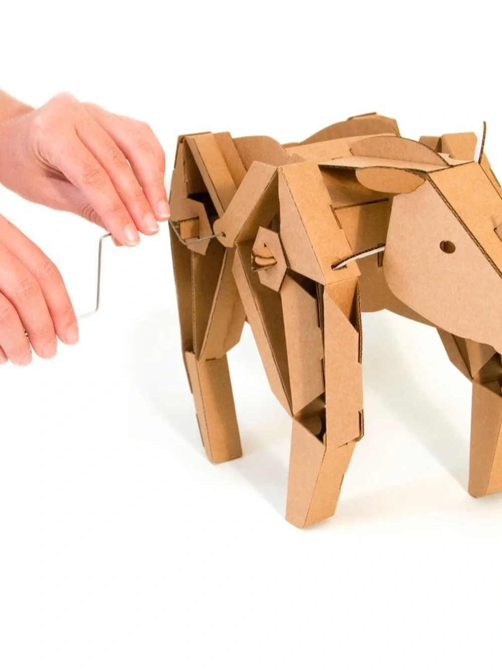 Kinetic Creatures Rory Rhino Cardboard Rhinoceros 3D Puzzle Art New Mechanical